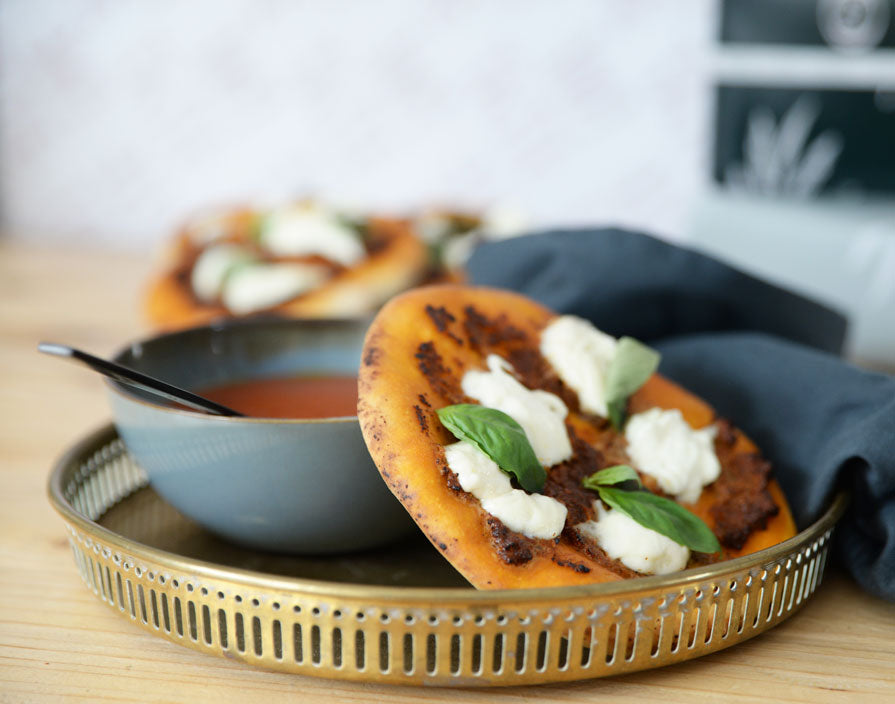 Tomatensuppe mit Pizzadächern