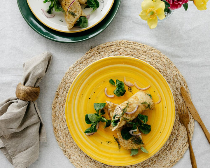 Eierwickel mit geräuchertem Lachs