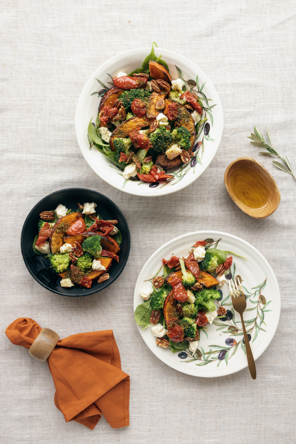 Wintersalat mit Brokkoli und Kürbis