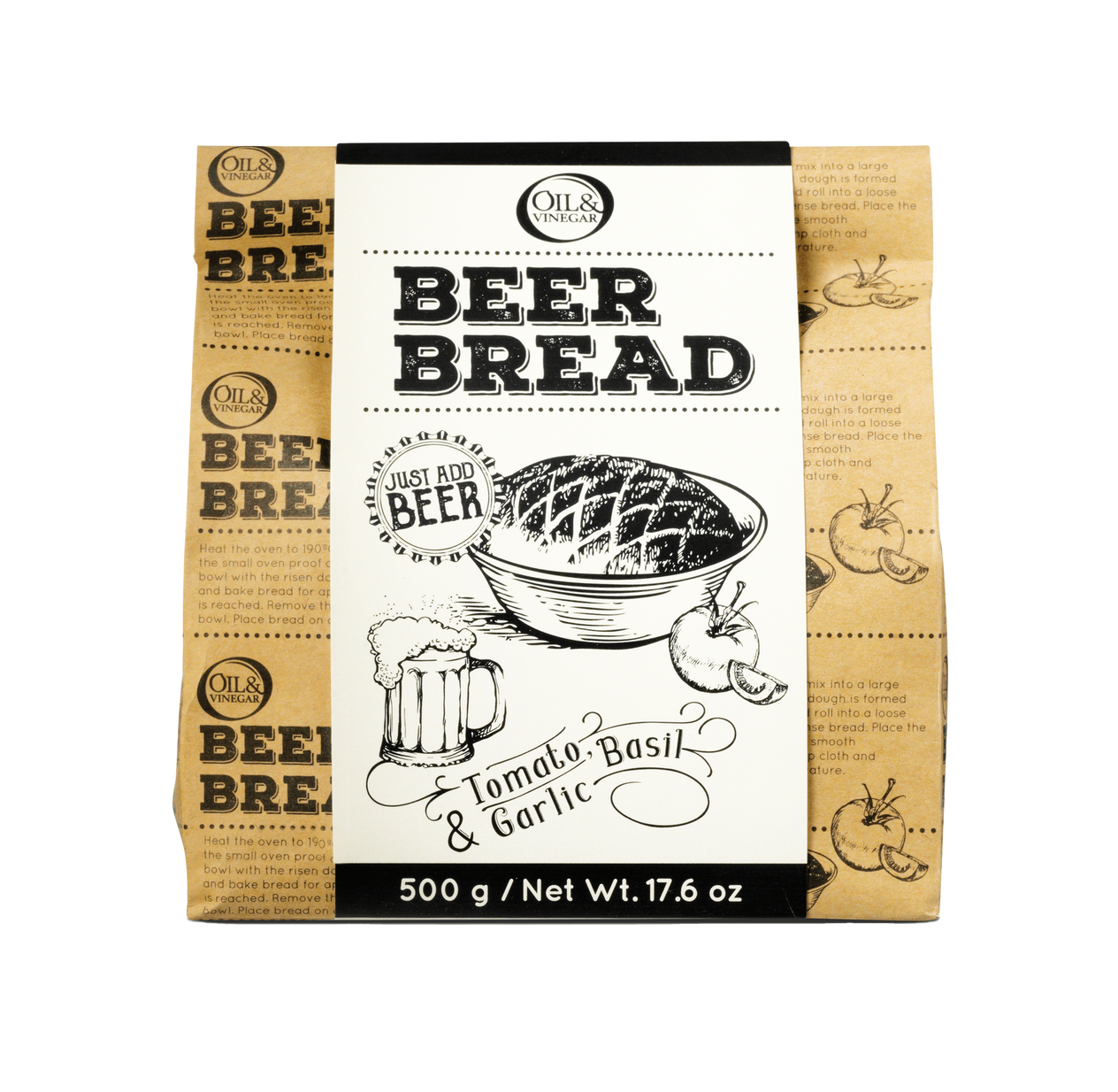 Beer Bread Tomato, Basil & Roasted Garlic - 500 g