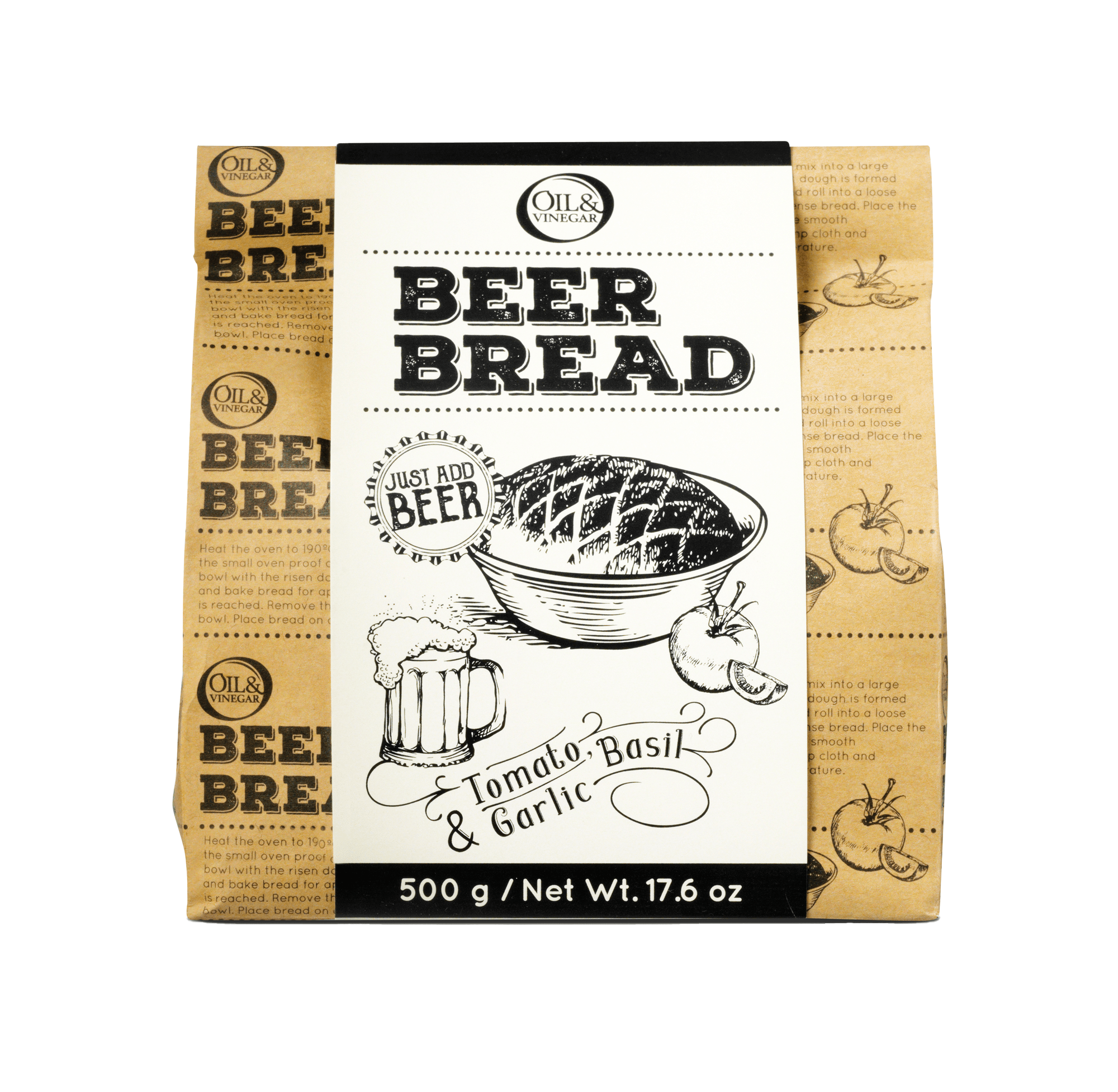 Beer Bread Tomato, Basil & Roasted Garlic - 500 g