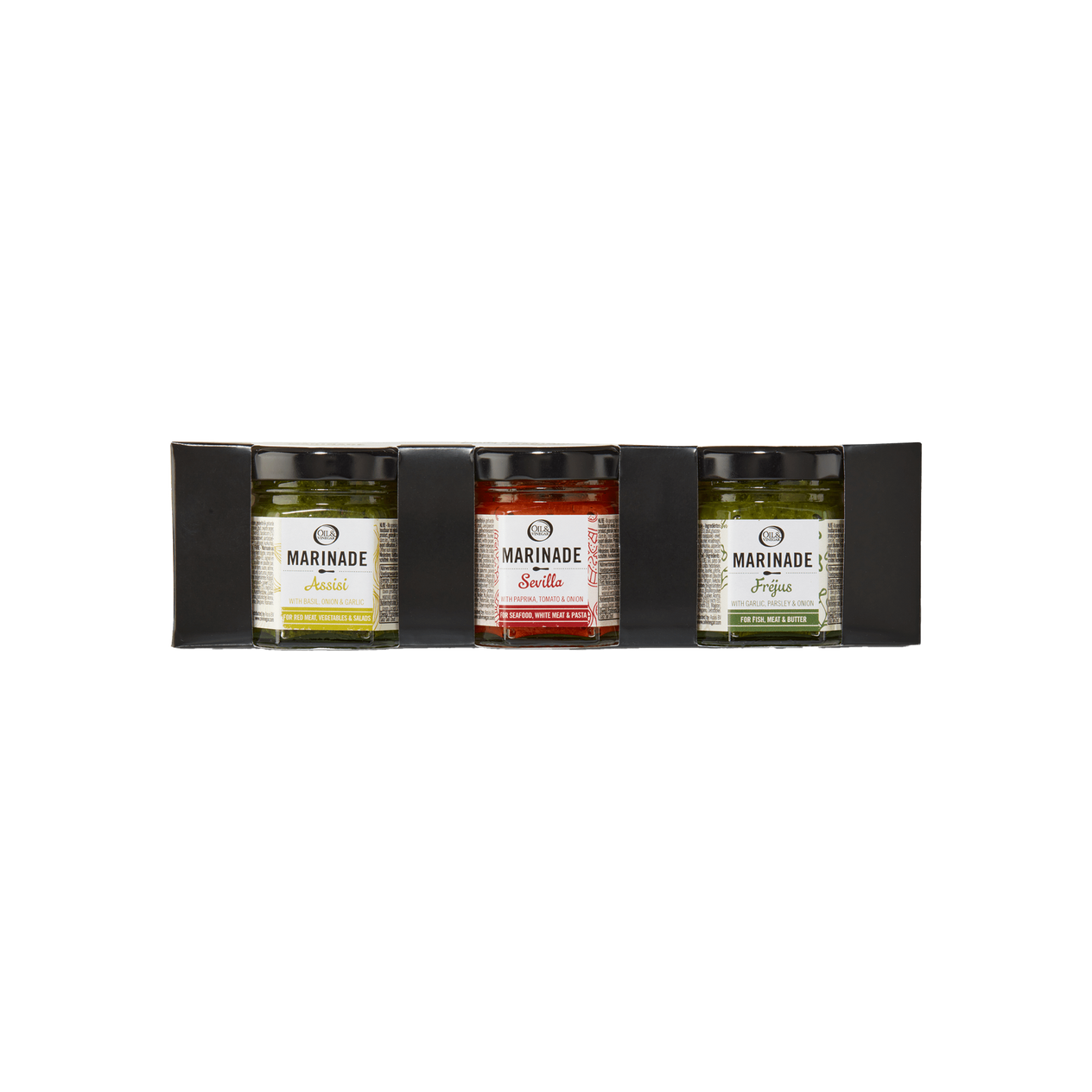 Marinaden-Trio Assisi Sevilla Fréjus- Geschenkset - 3x45 ml