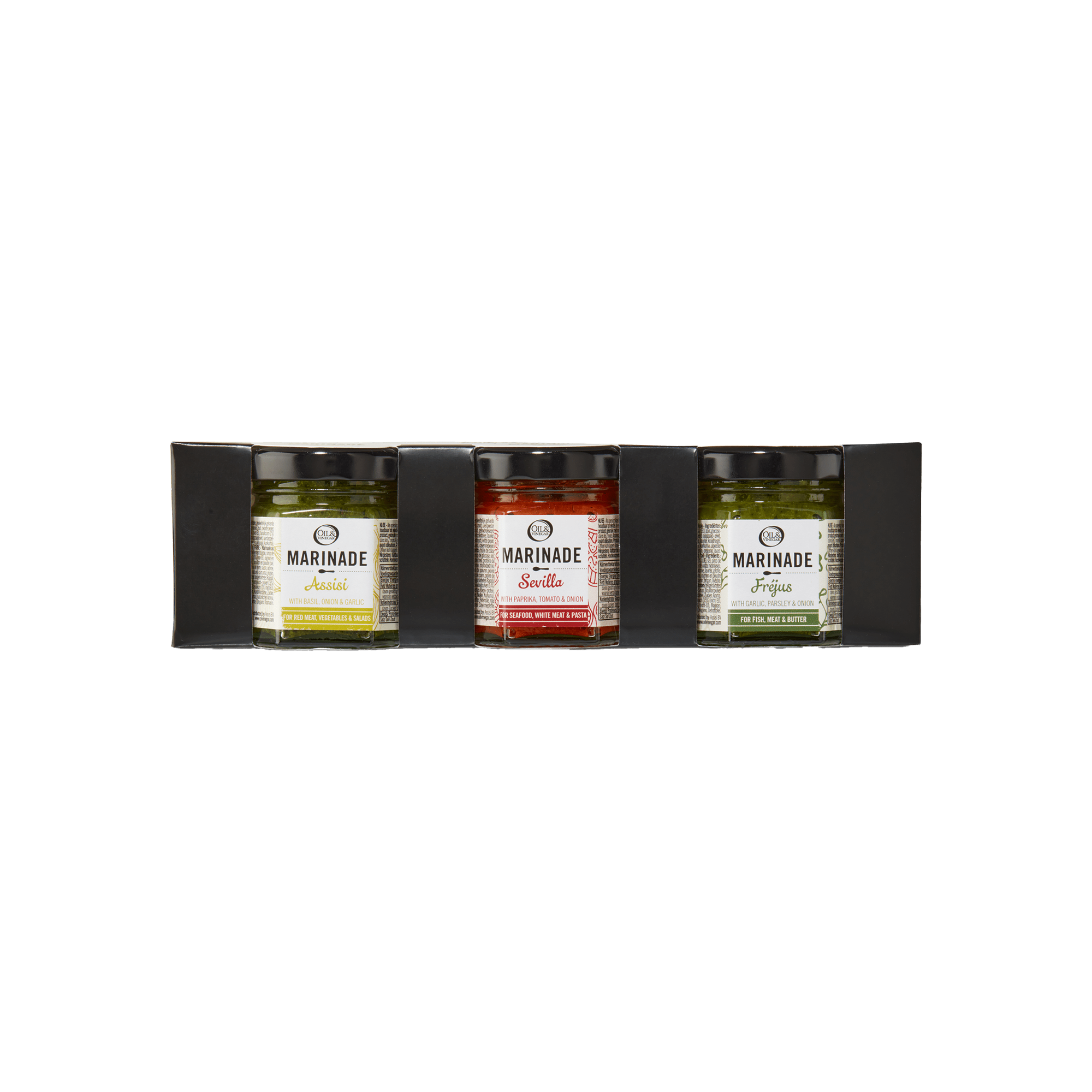 Marinaden-Trio Assisi Sevilla Fréjus- Geschenkset - 3x45 ml