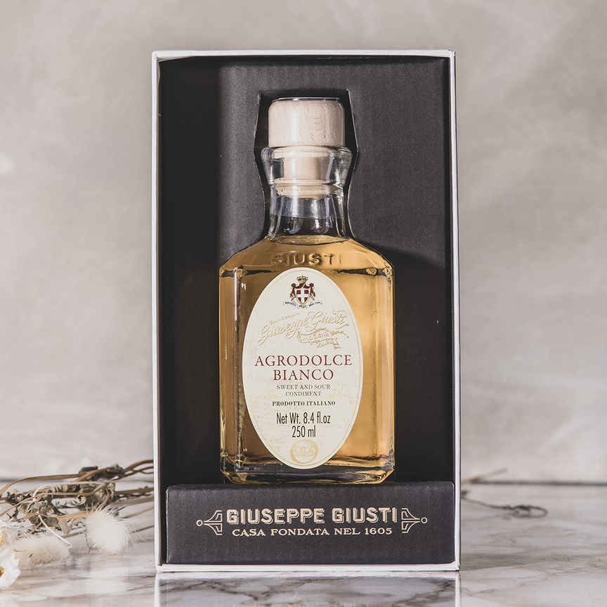 Geschenkbox Weißer Balsamico-Agrodolce - Bianco di Modena - 250 ml