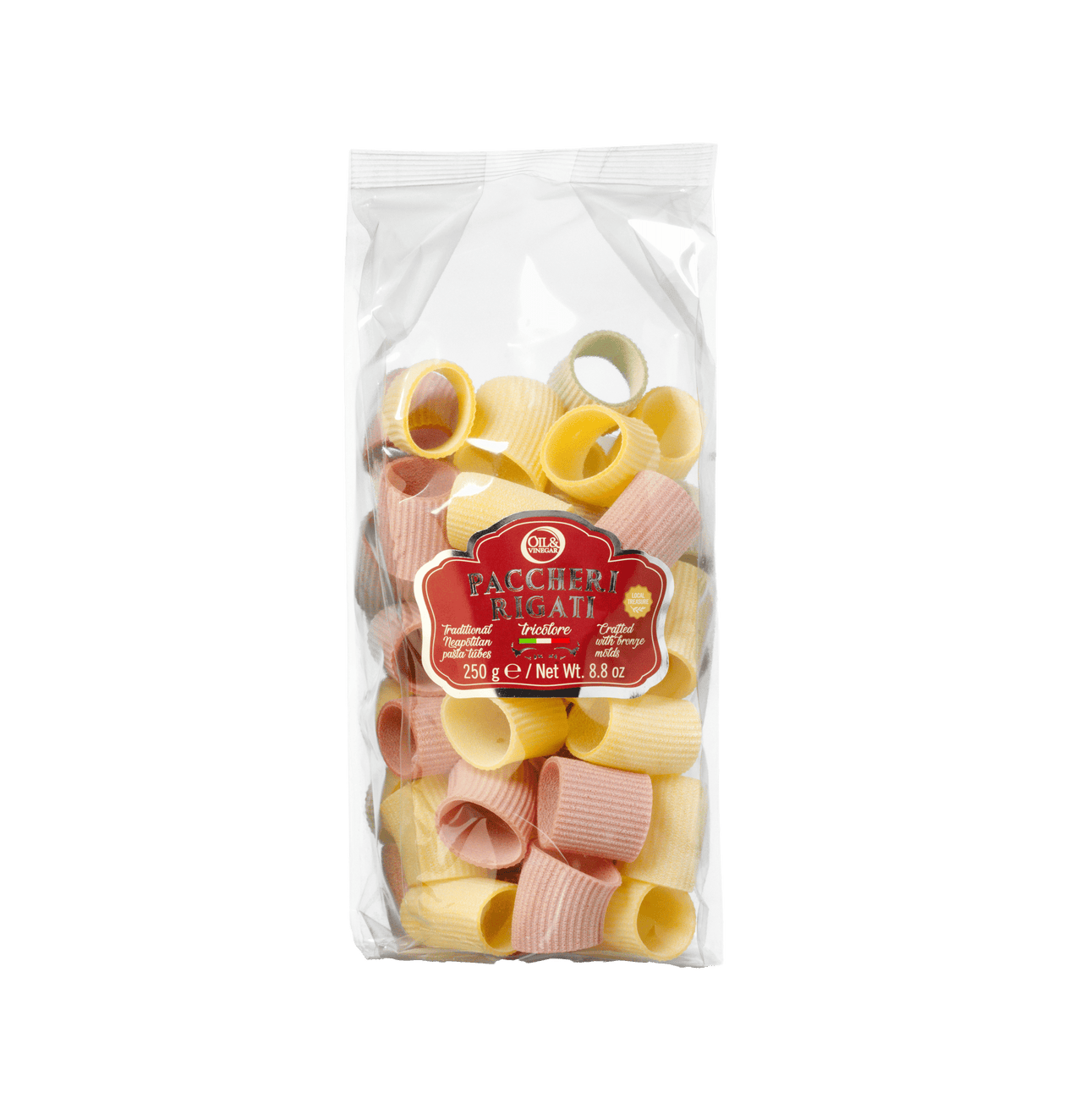 Nudelröhren - Paccheri Rigati Tricolore - 250 g