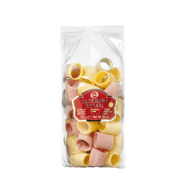 Nudelröhren - Paccheri Rigati Tricolore - 250 g